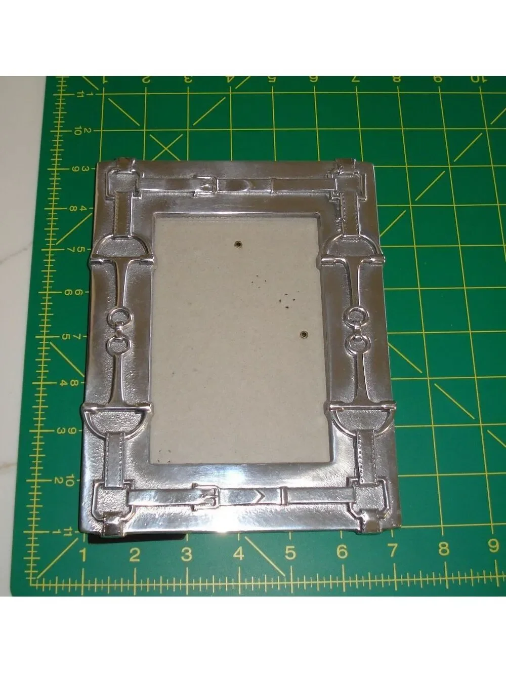 Arthur Court Designs Silver Equestrian Pattern Silver Tone 5 X 7 Photo Frame